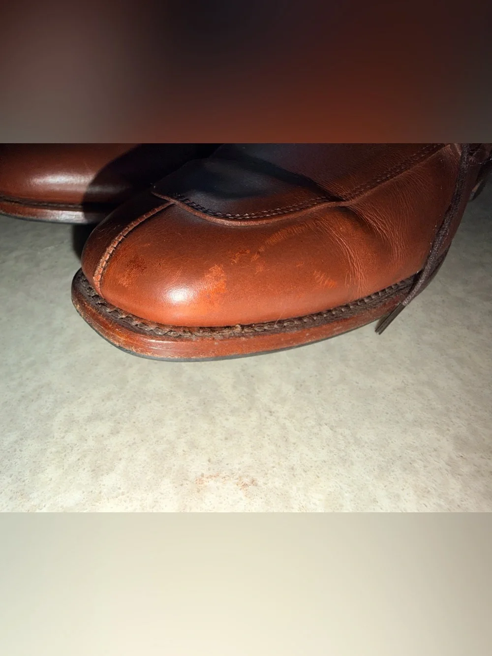 Allen Edmonds Brown Denton Leather Lace-Up Oxfords
